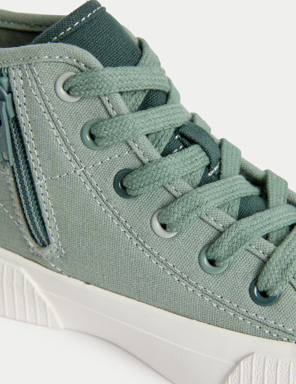 Kids' Canvas Freshfeet™ High Top Trainers (4 Small - 7 Large) 3 of 4