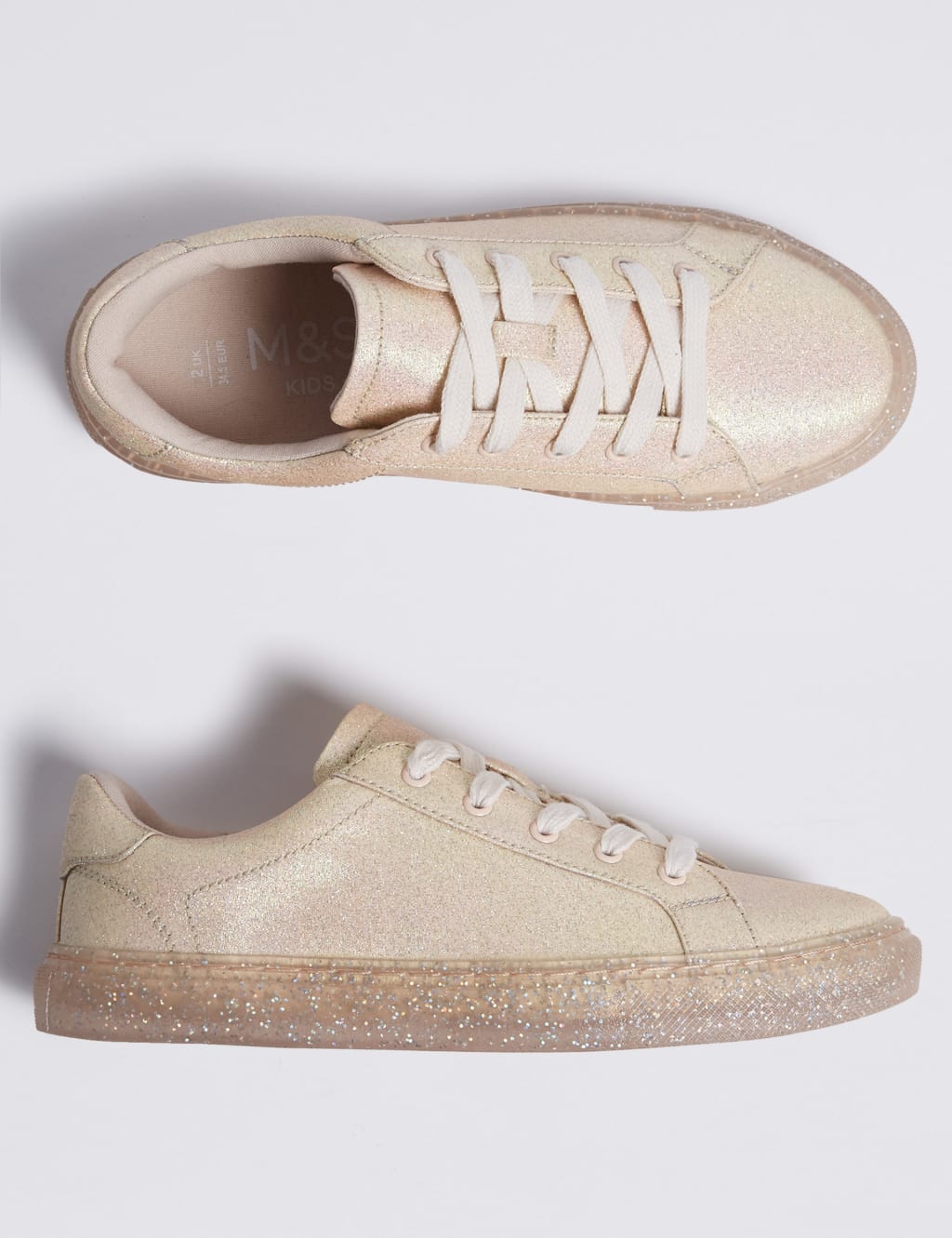 Kids’ Sole Glitter Trainers (13 Small - 6 Large) 2 of 5