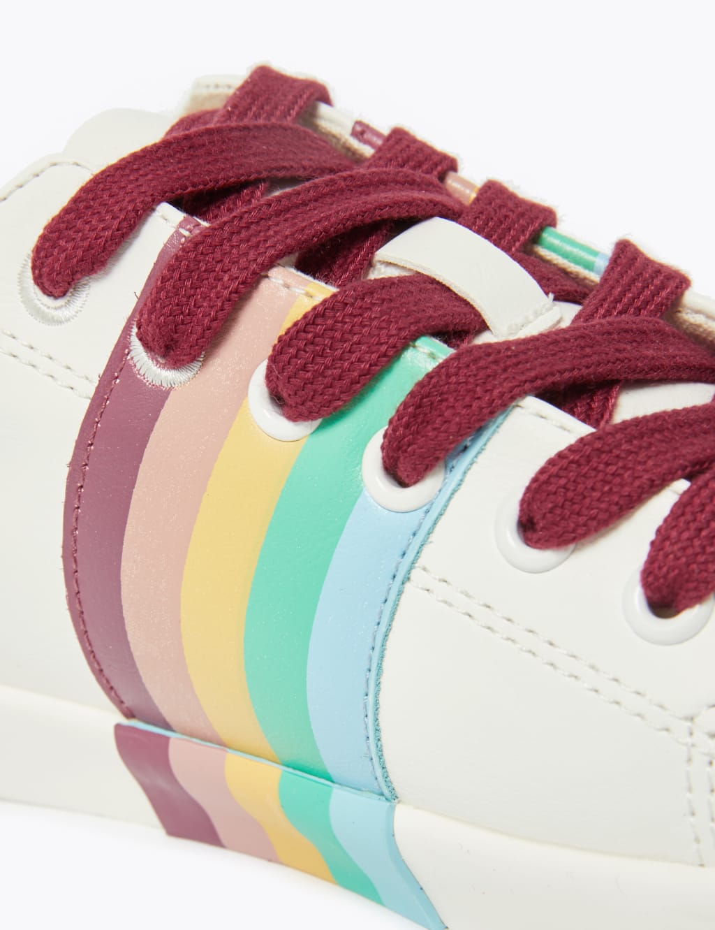 Kids Rainbow Design Trainers 13 Small 6 Large M S