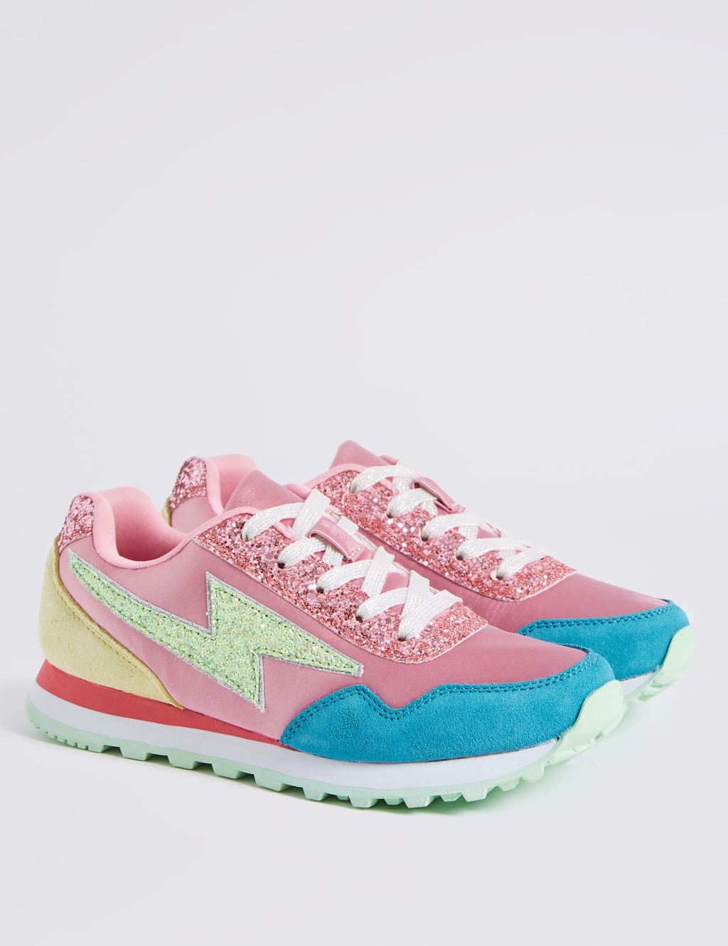 Kids’ Satin Fashion Trainers (13 Small - 6 Large) 1 of 5