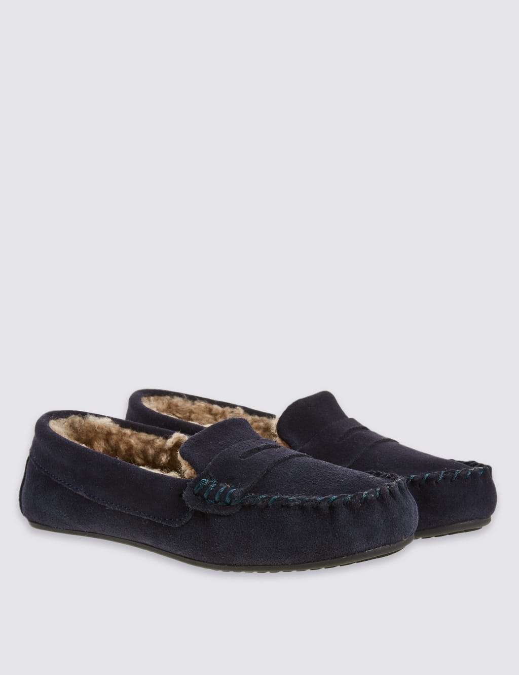 Kids' Pull-on Moccasin Slippers (13 Small - 7 Large) 1 of 5