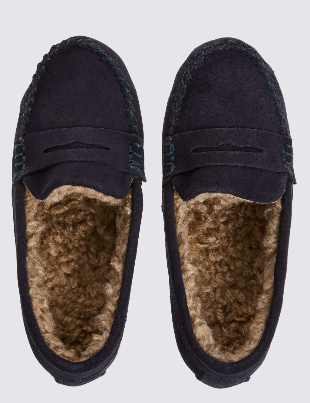 Kids' Pull-on Moccasin Slippers (13 Small - 7 Large) 3 of 5