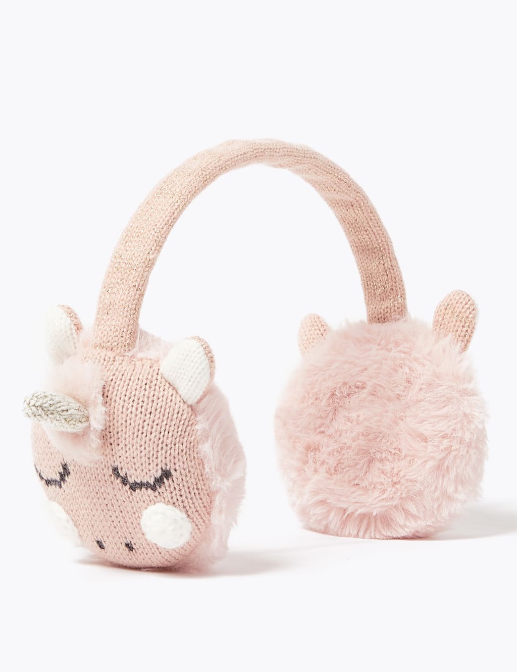 Kids' Faux Fur Unicorn Ear Muffs 1 of 2