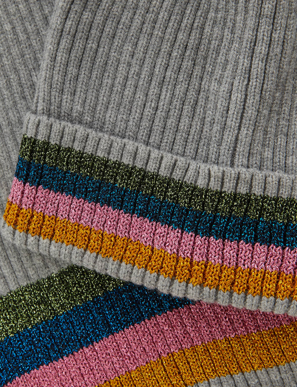 Kids’ Rainbow Trim Hat, Scarf & Gloves Set (3-14 Yrs) 2 of 2
