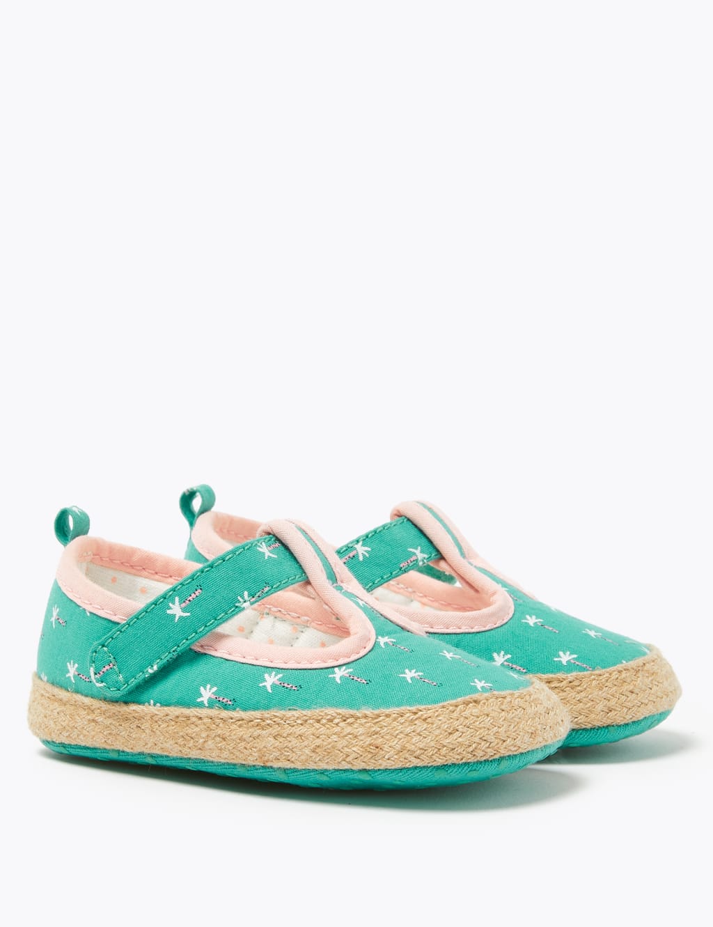 Baby Palm Tree Print Pram Shoes (0-18 Mths) 1 of 4