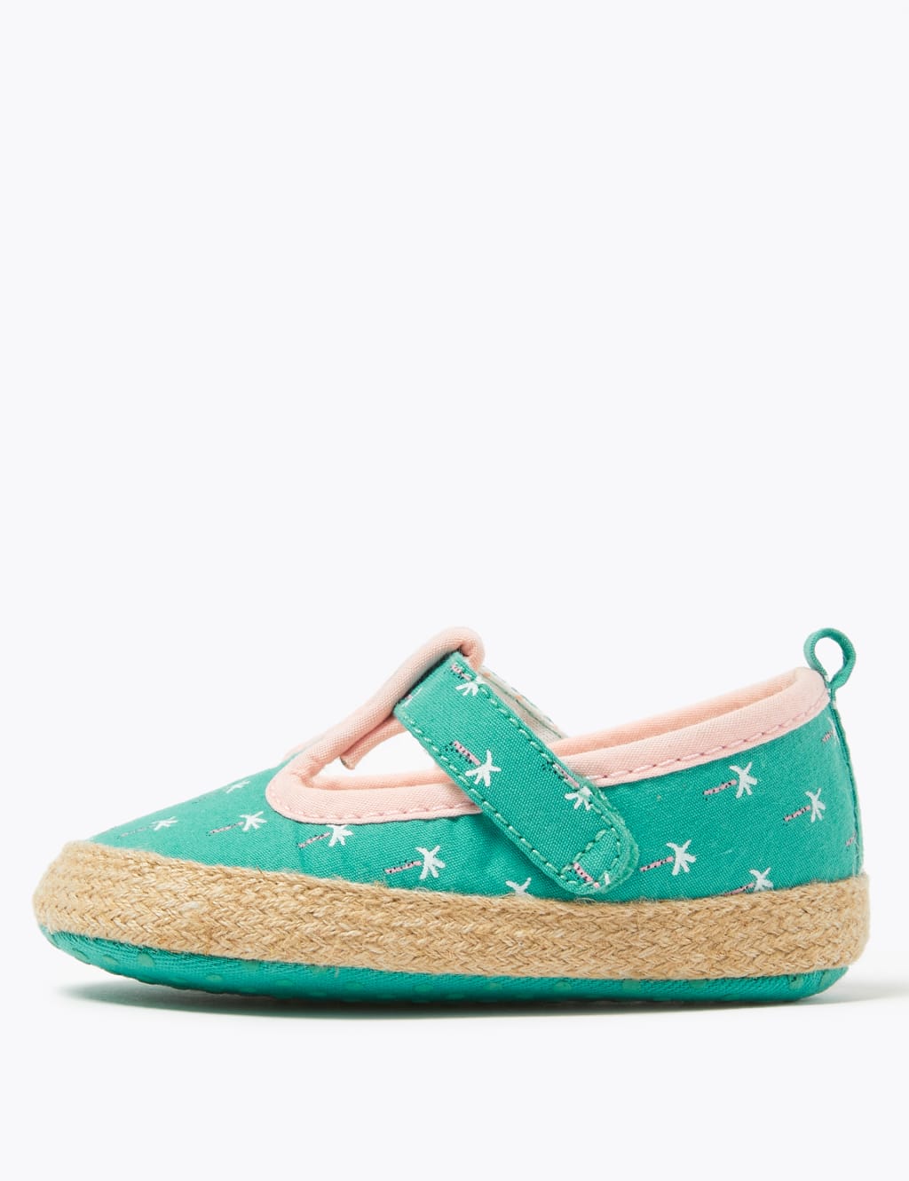 Baby Palm Tree Print Pram Shoes (0-18 Mths) 3 of 4