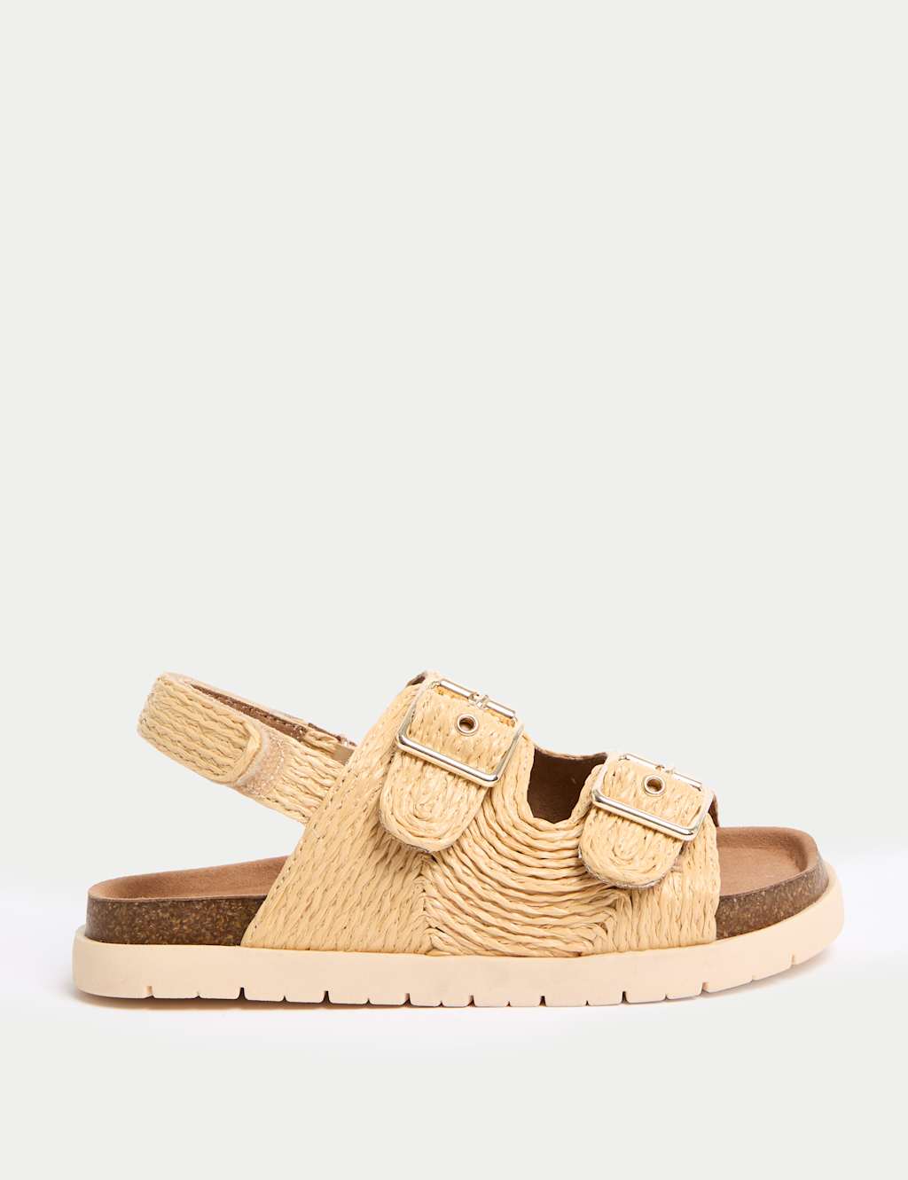 Kids' Plain Double Buckle Footbed Sandals (4 Small - 6 Large) 1 of 4