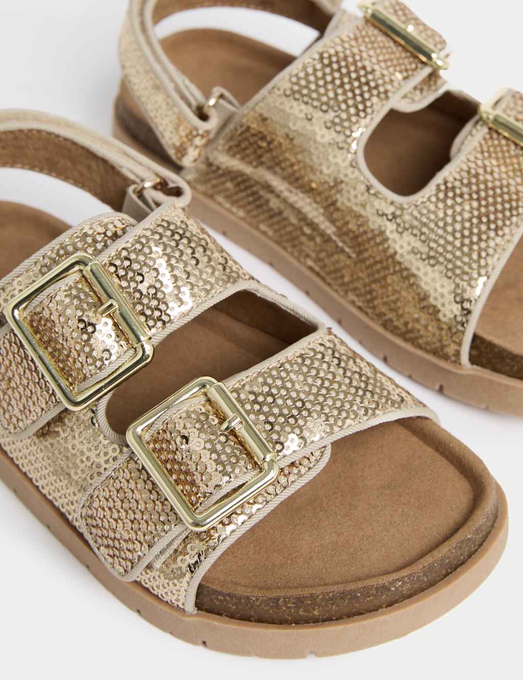 Kids' Shimmer Footbed Sandals (4 Small-2 Large) 3 of 4