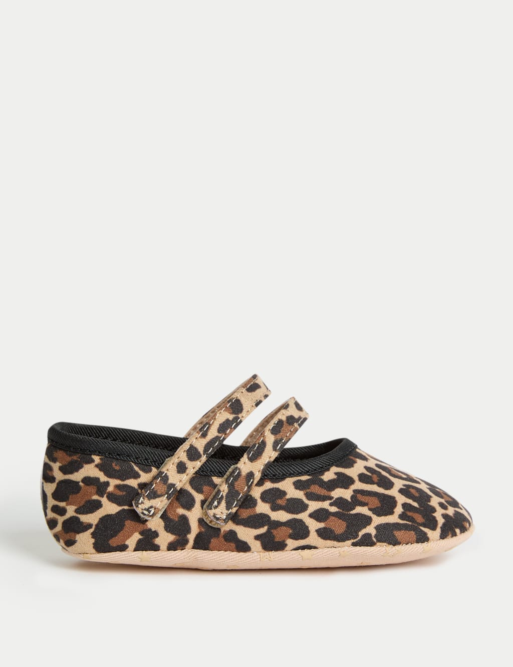 Baby Leopard Print Ballet Pram Shoes 0 18 Mths