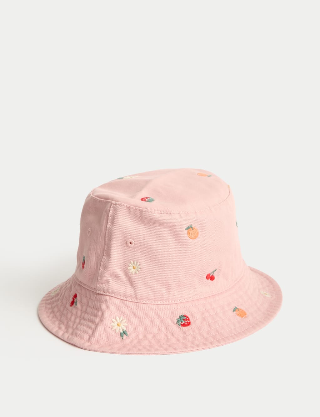 Kids' Pure Cotton Embroidered Bucket Hat (1-13 Yrs) 2 of 3