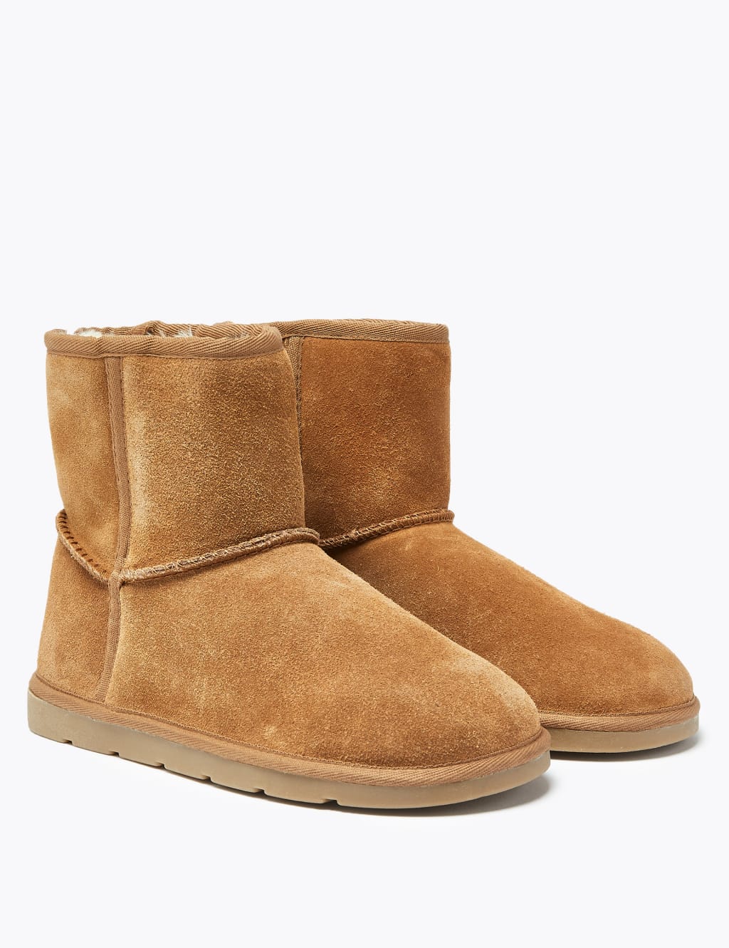 Suede pull on boots top
