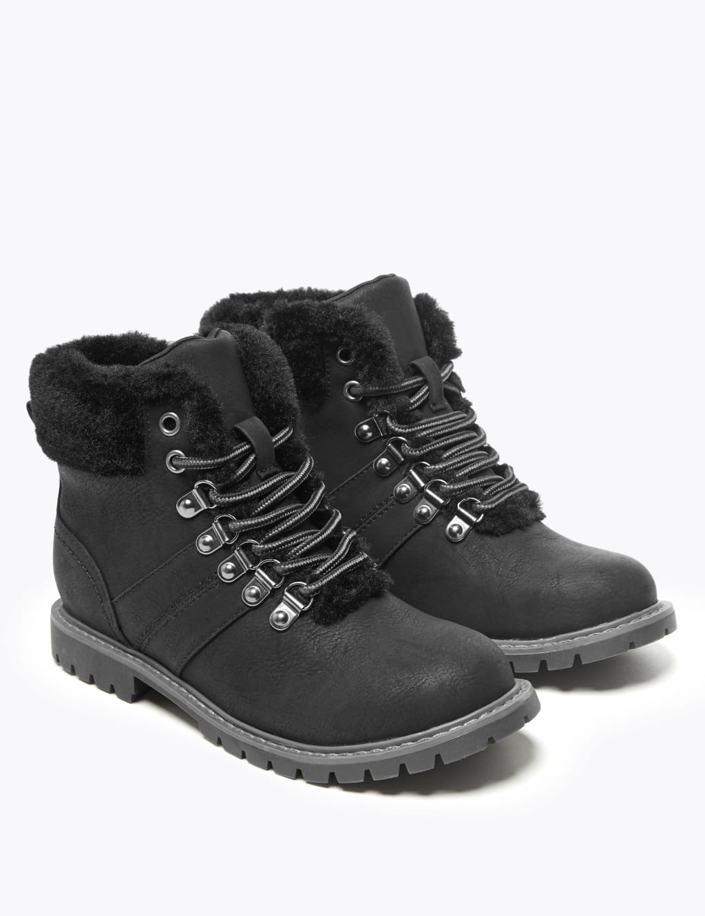 Kids' Faux Fur Lined Hiker Boots (13 Small - 6 Large) 1 of 5