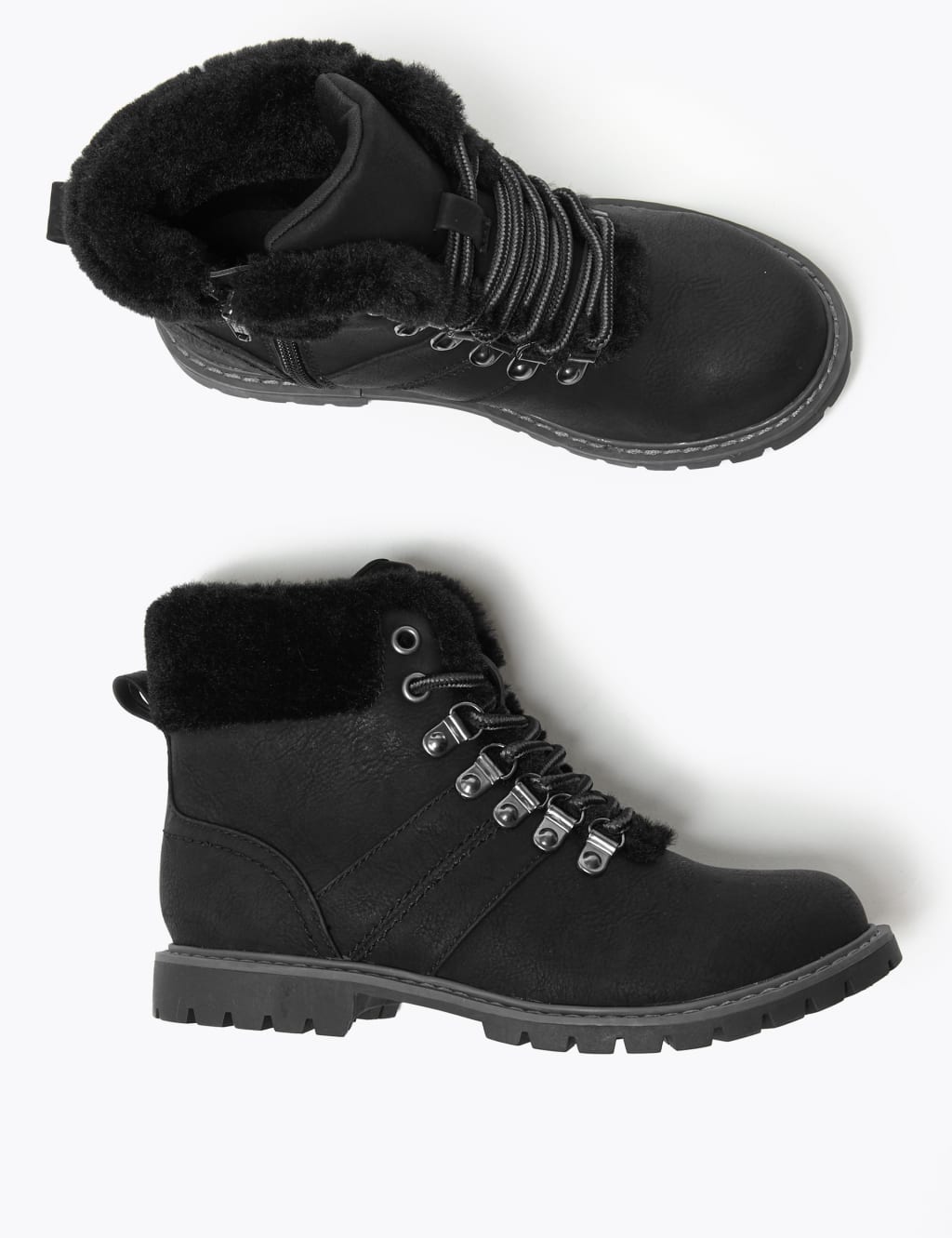 Kids' Faux Fur Lined Hiker Boots (13 Small - 6 Large) 2 of 5