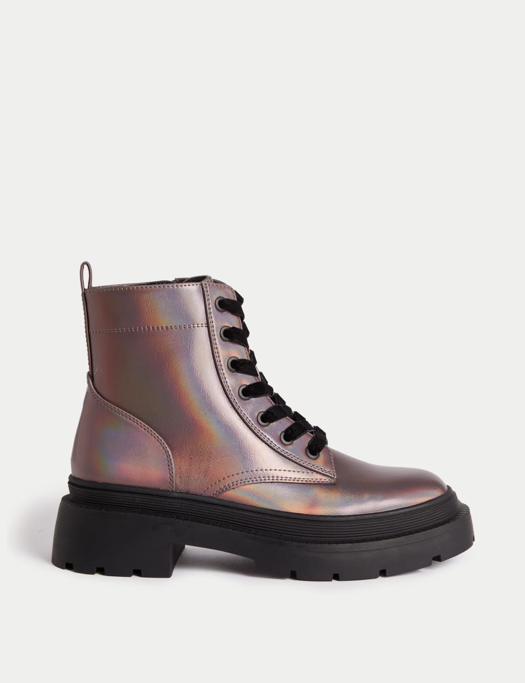 Kids Iridescent Mid Calf Boots 1 Large 6 Large M S Collection M S