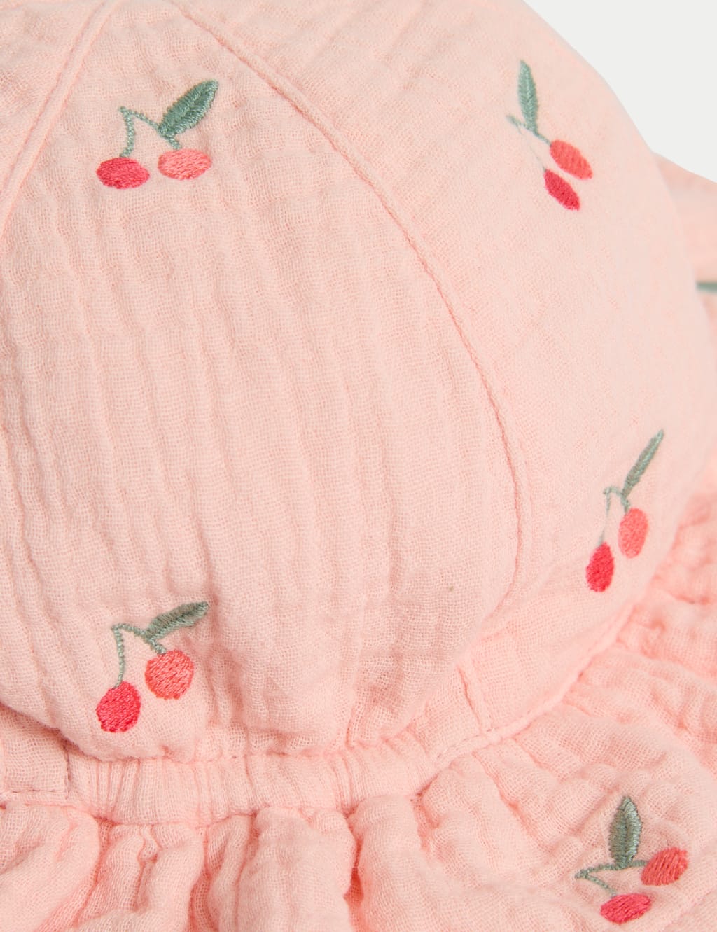 Kids' Pure Cotton Cherry Sun Hat (0-3 Yrs) 3 of 3