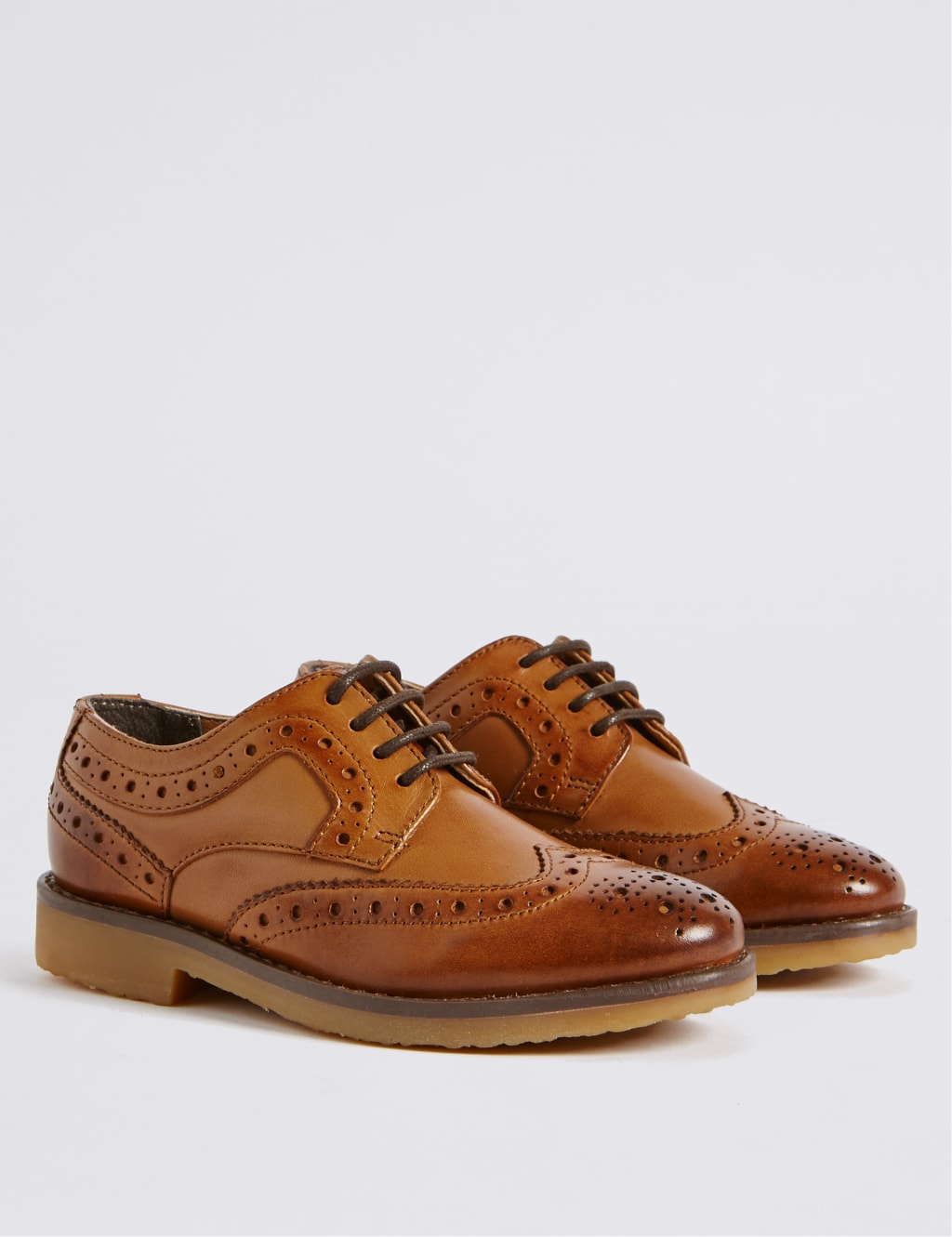 Kids' Leather Brogue Shoes (5 Small - 12 Small) 1 of 4