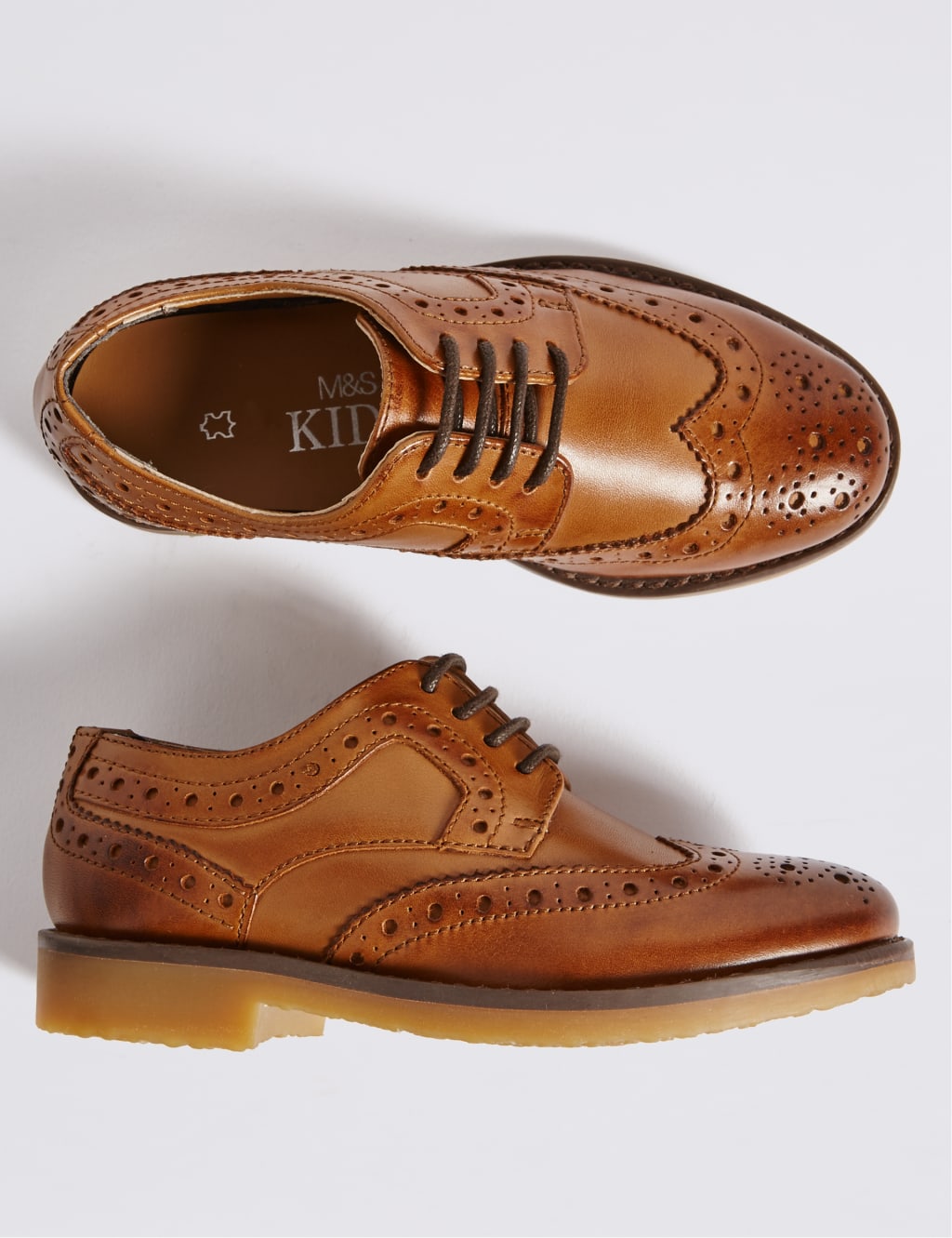 Kids' Leather Brogue Shoes (5 Small - 12 Small) 2 of 4