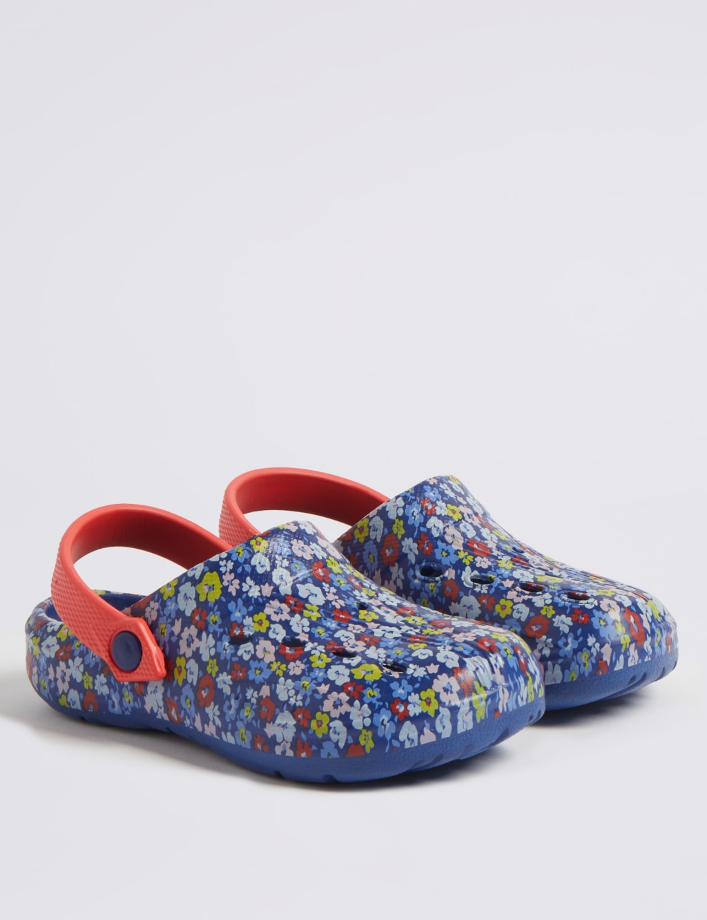 Kids’ Flower Print Cloggs (5 Small - 12 Small) 1 of 5