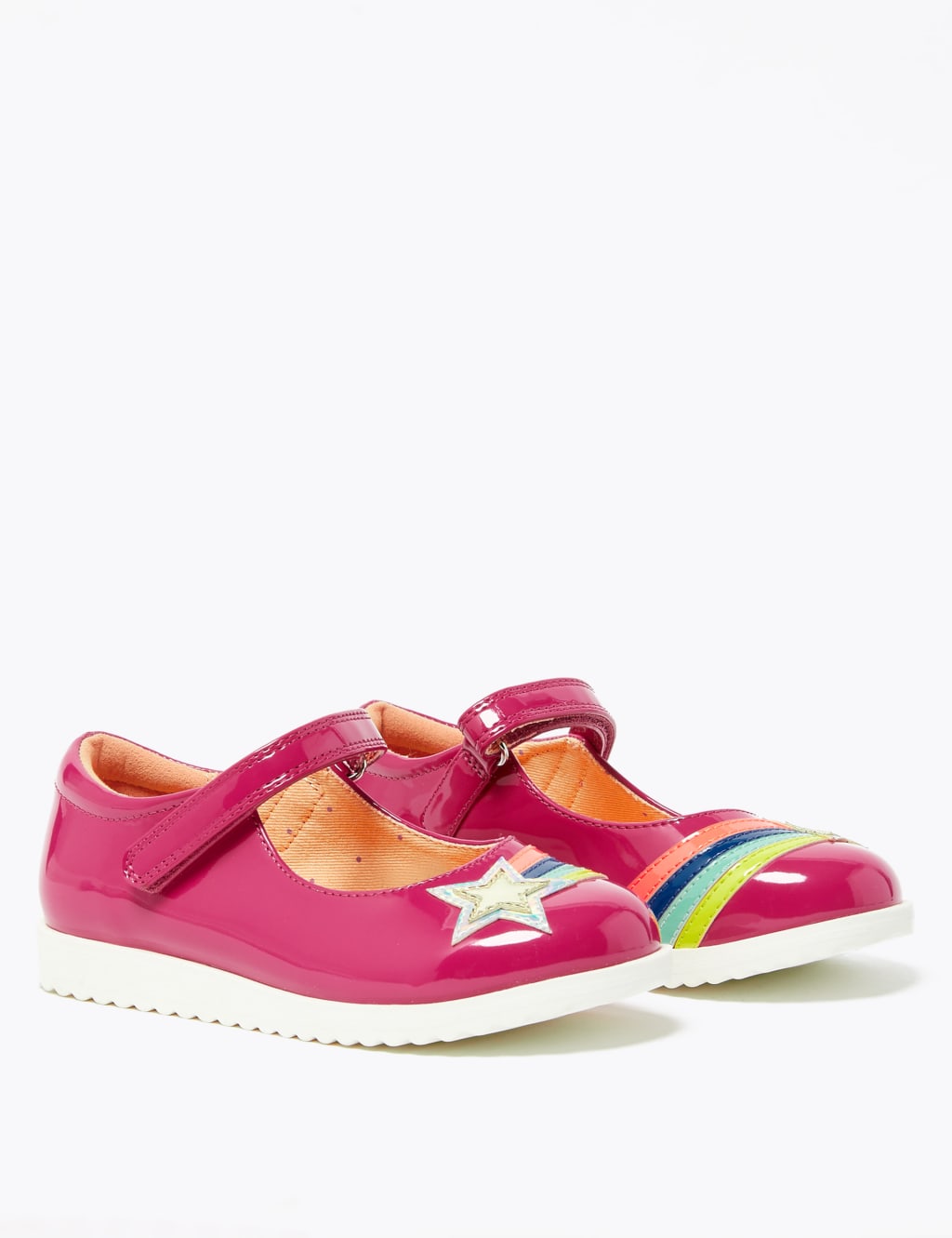 Rainbow mary jane shoes top