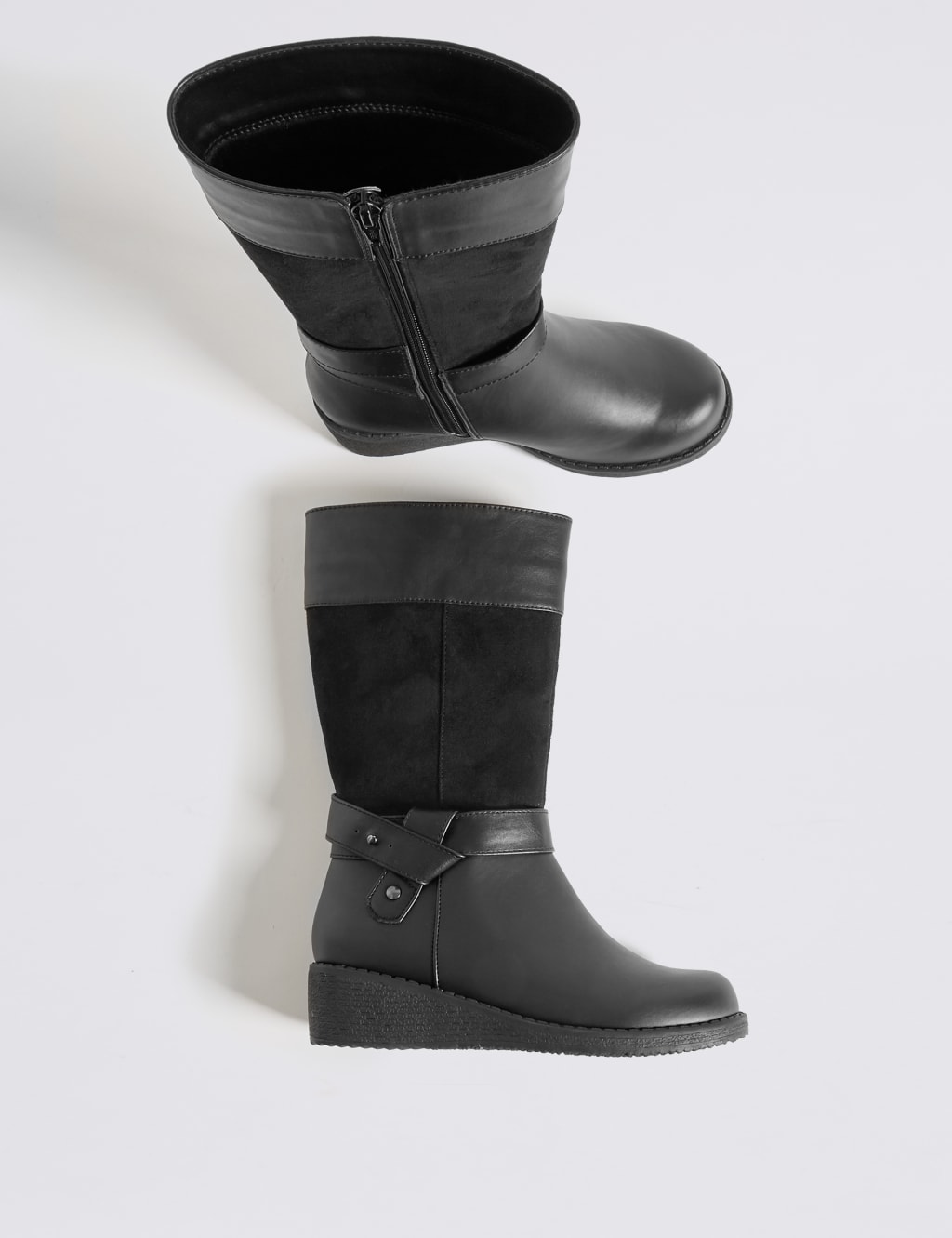 Wedge riding boots on sale