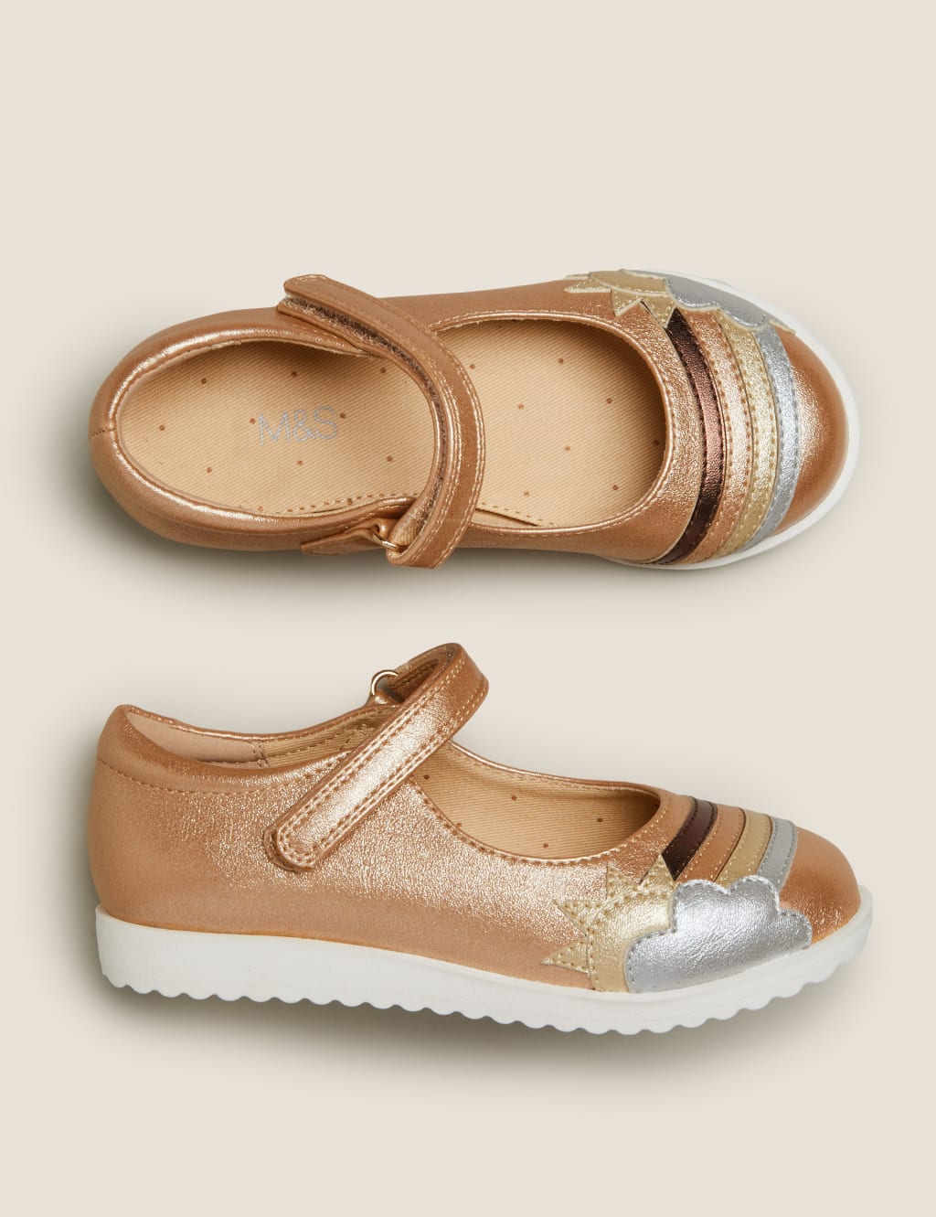 Kids' Metallic Rainbow Mary Jane Shoes (5 small-12 small) 2 of 5