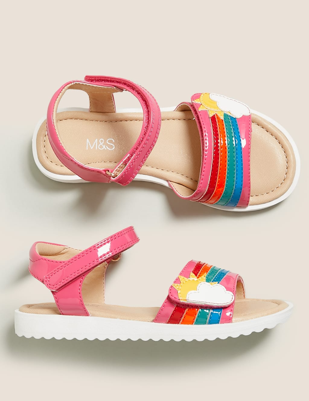 Rainbow flip flops kids hotsell