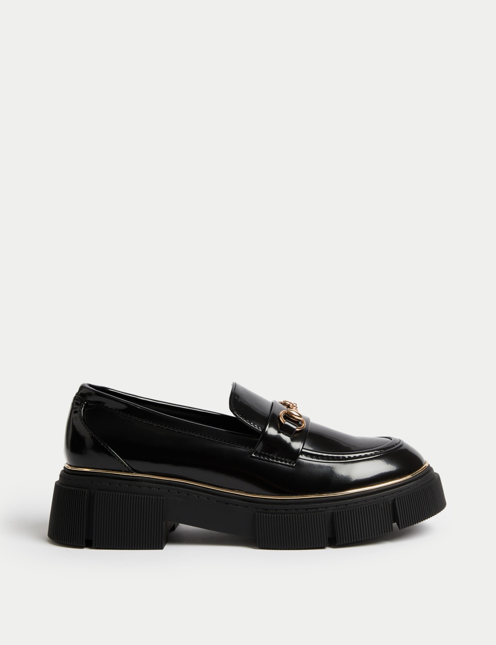 Kids Patent Freshfeet Loafers 1 Large 6 Large