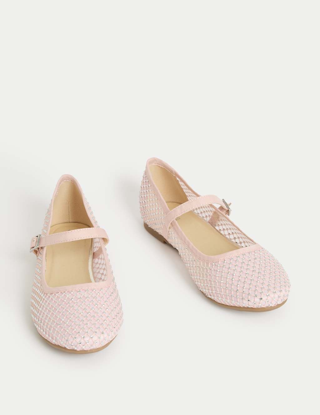 Kids' Diamante Mesh Ballet Pumps (10 Small - 6 Large) 2 of 4