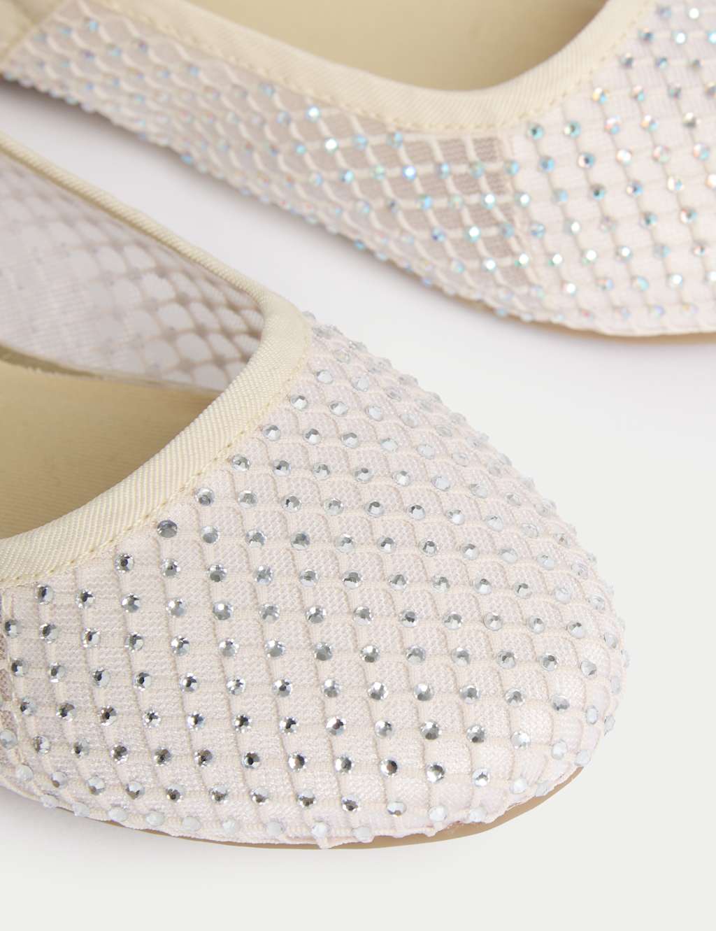 Kids' Diamante Mesh Ballet Pumps (10 Small - 6 Large) 3 of 4
