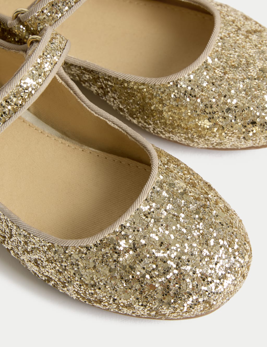 Kids' Glitter Mary Jane Ballet Pumps (4 Small-2 Large) 3 of 4