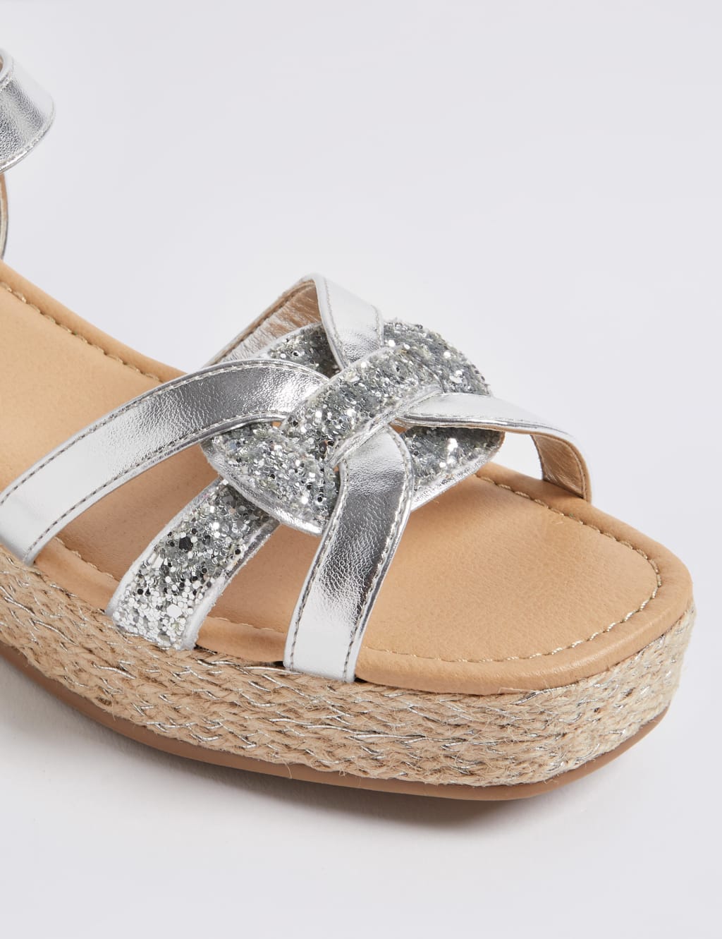 Glitter espadrilles sandals sales