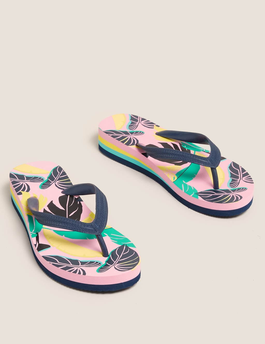 Kids' Tropical Wedge Flip-flops (13 Small - 6 Large) 1 of 5