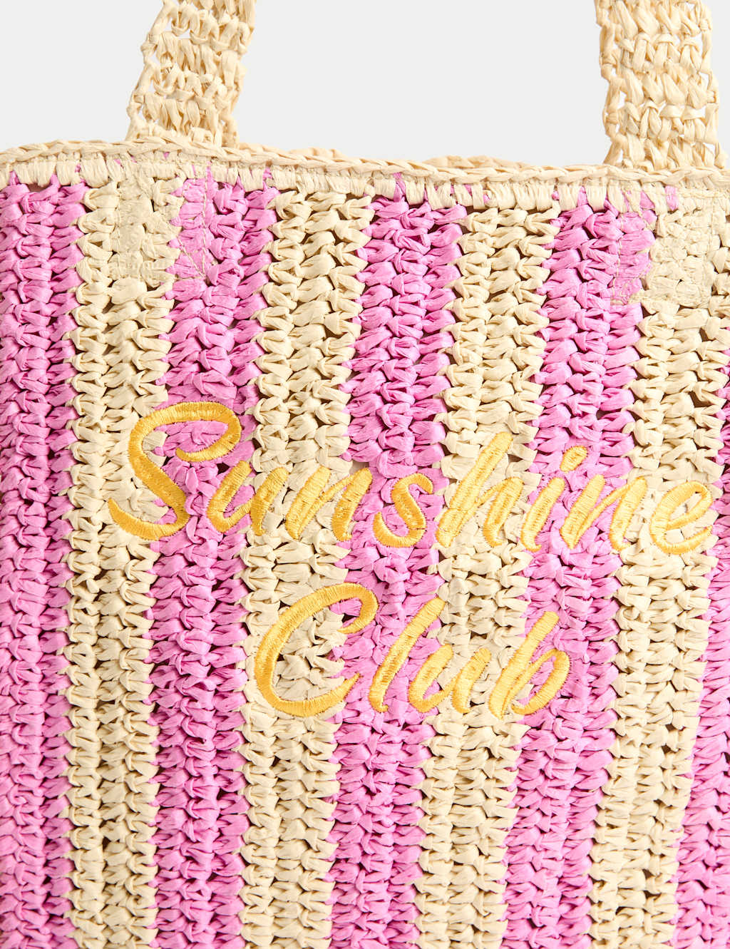 Kids Stripe Straw Shopper Bag 2 of 4
