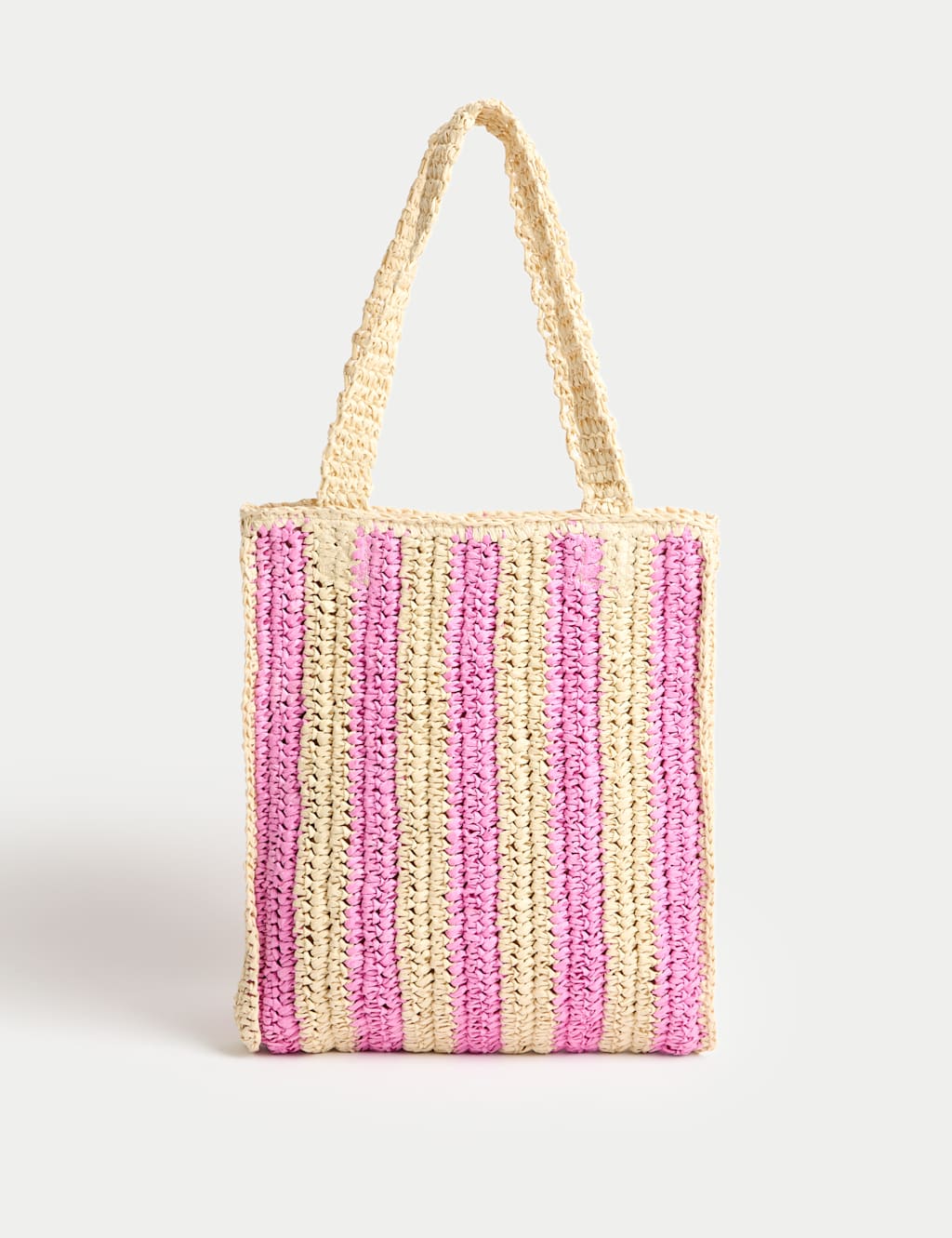 Kids Stripe Straw Shopper Bag 3 of 4