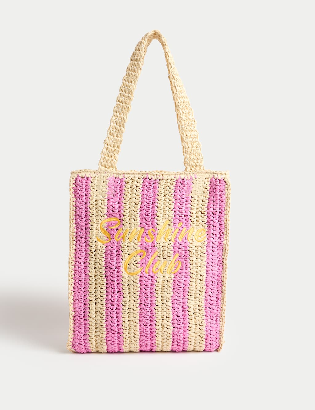 Kids Stripe Straw Shopper Bag 1 of 4