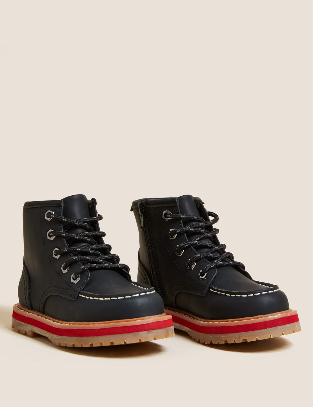 Kids Freshfeet Lace up Boots 5 Small 12 Small M S