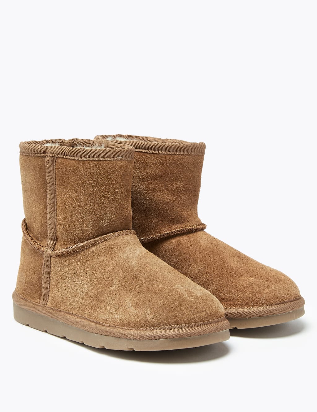Kids Lined Suede Pull On Boots 5 Small 12 Small M S