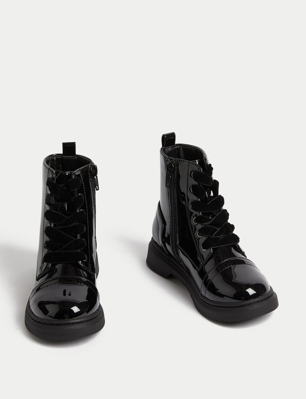 Kids Patent Freshfeet Boots 4 Small 2 Large