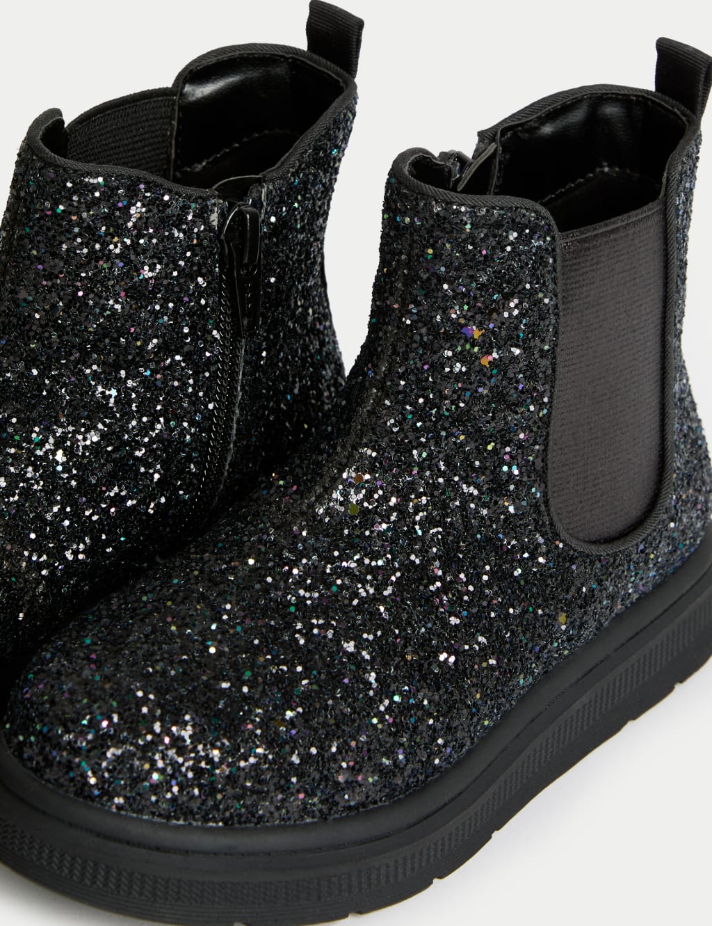 Kids Glitter Chelsea Boots 4 Small 2 Large M S Collection M S
