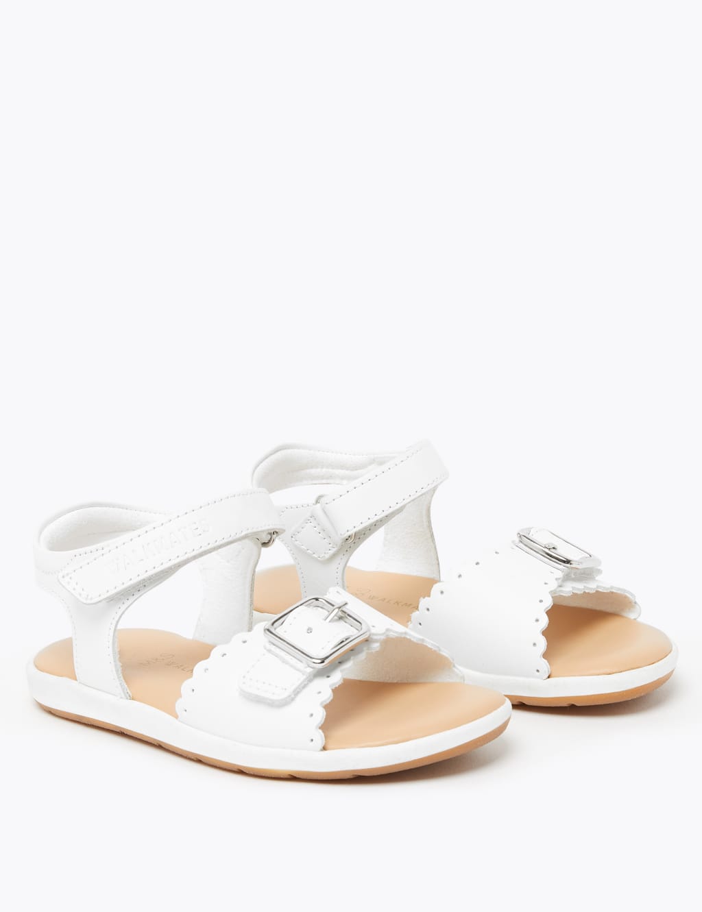 Kids’ Scalloped Leather Sandals (4 Small - 12 Small) 1 of 5