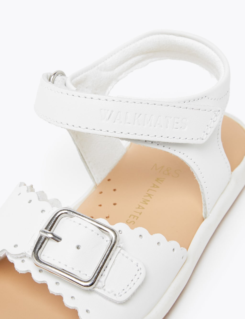 Kids’ Scalloped Leather Sandals (4 Small - 12 Small) 4 of 5