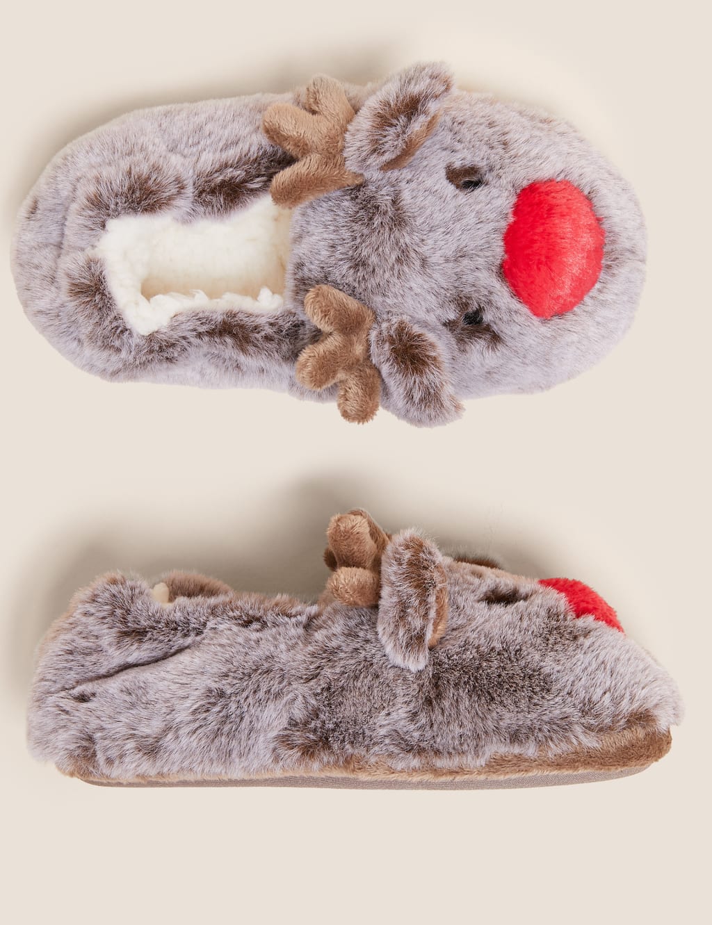 Kids reindeer slippers top