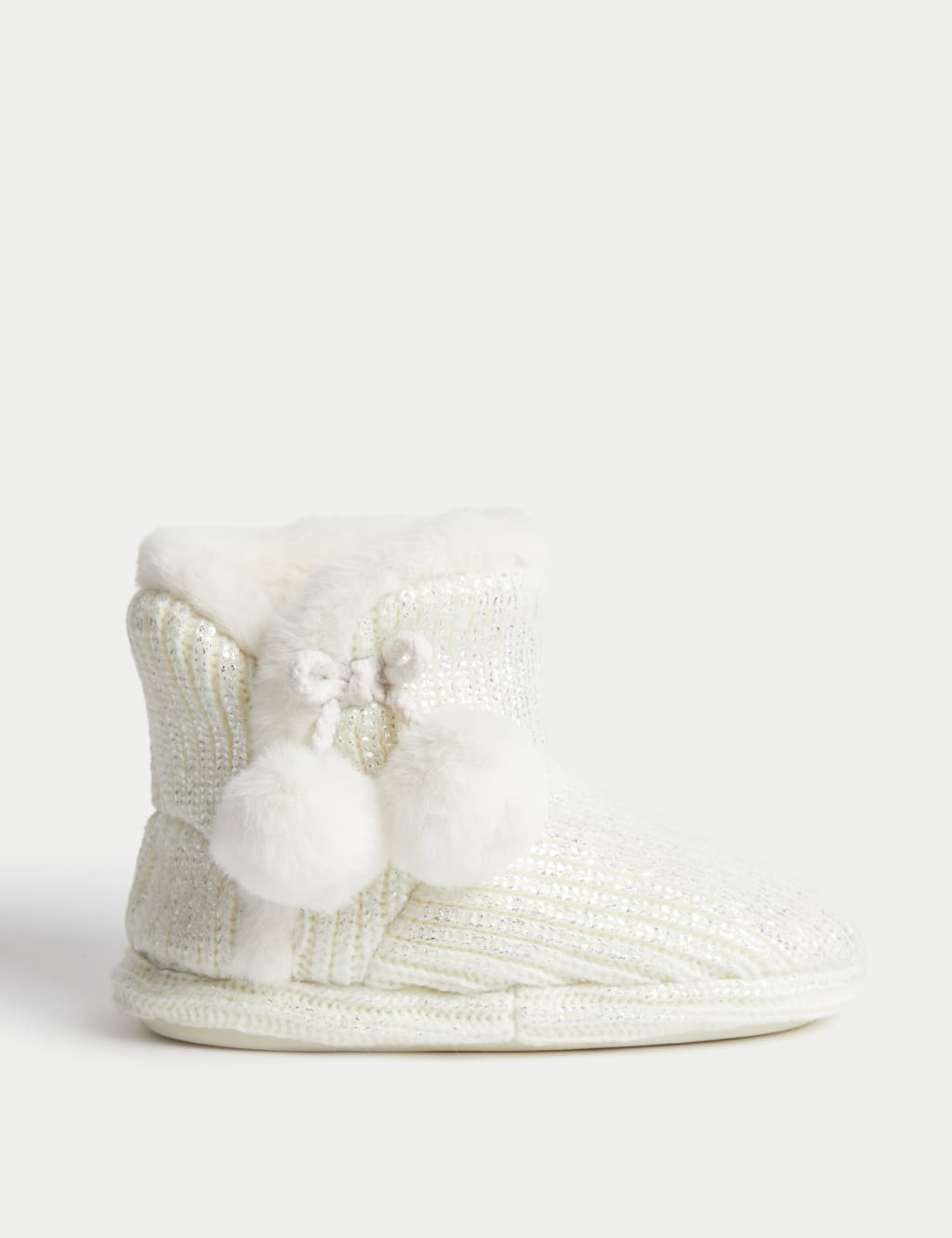 Kids Pom Pom Slipper Boots 4 Small 6 Large