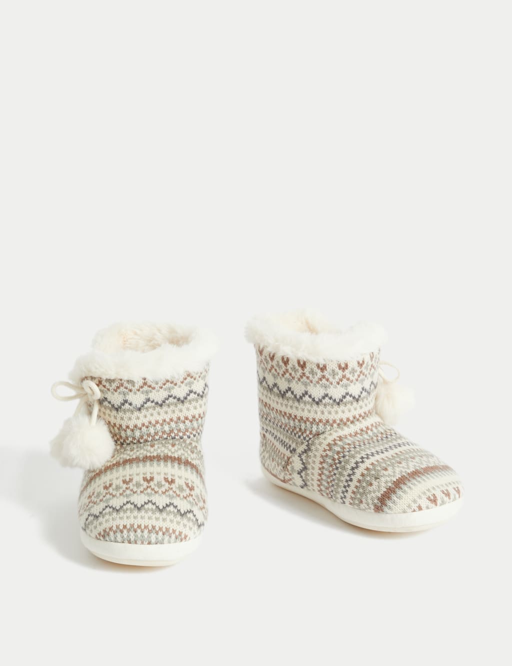 Kids Pom Pom Slipper Boots 4 Small 6 Large