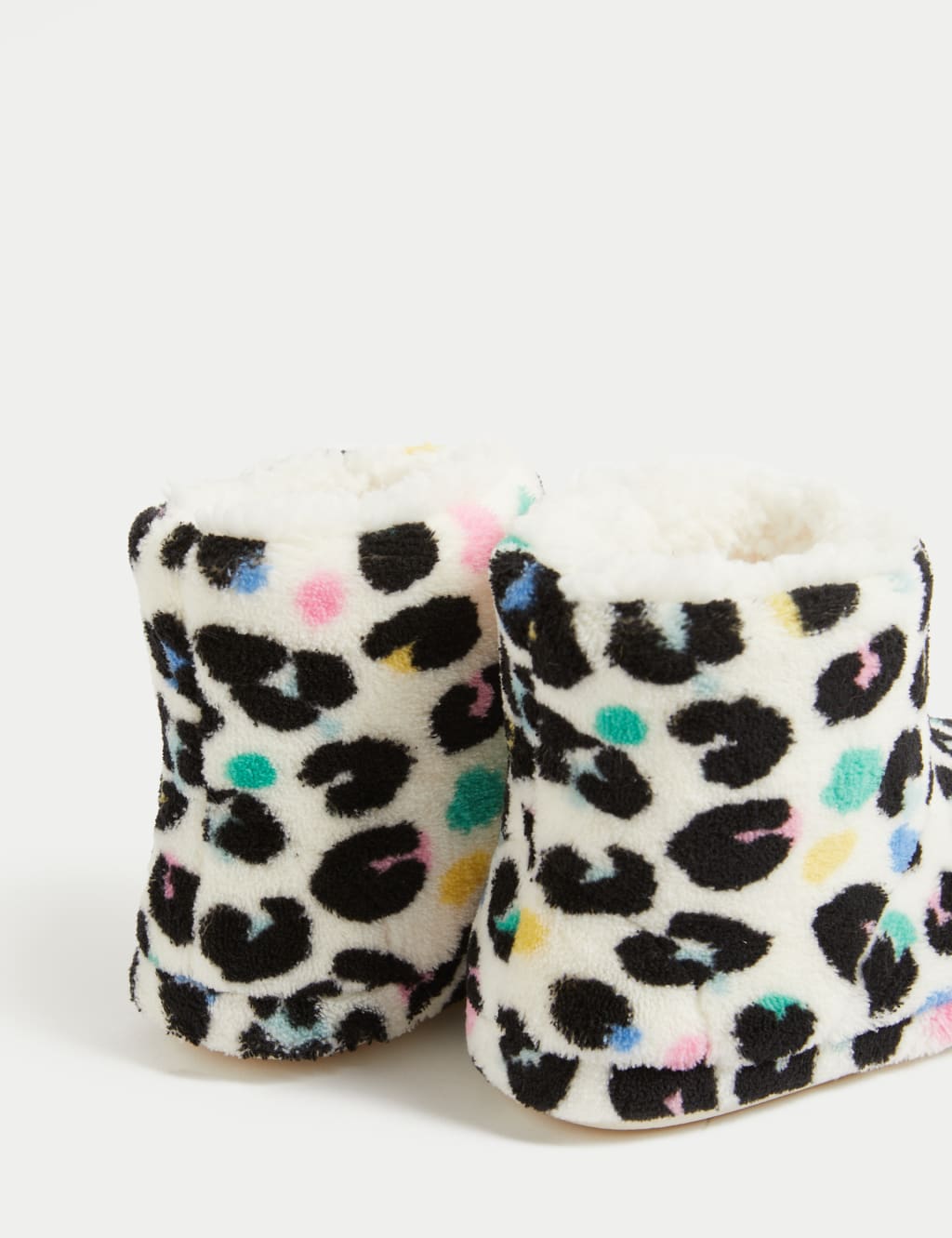 Kids Animal Print Slipper Boots 4 Small 6 Large