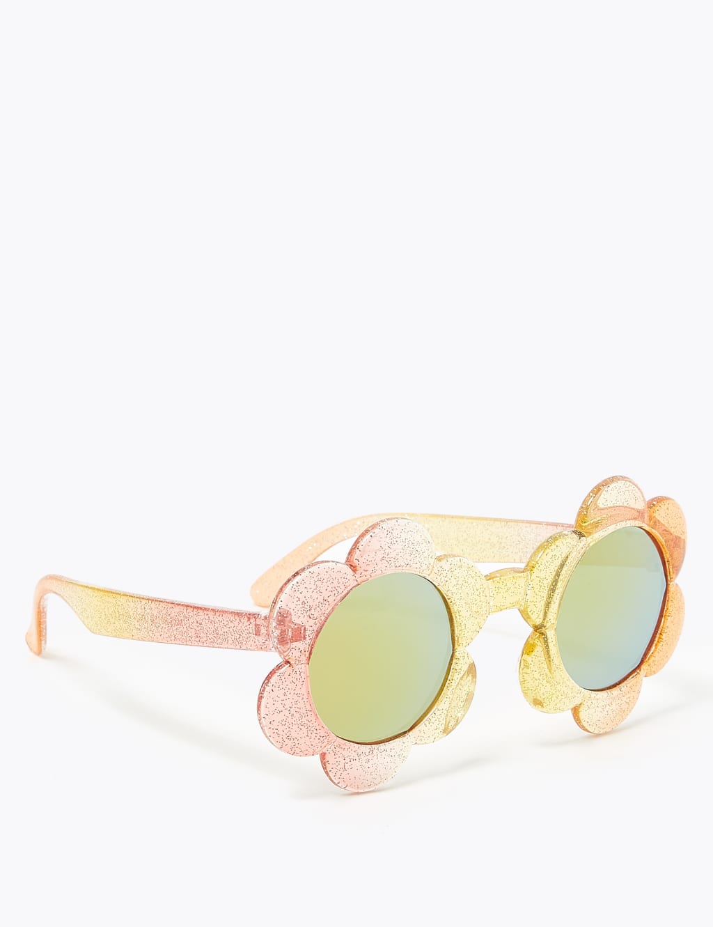 Kids Smaller Frame Glitter Flower Sunglasses M S