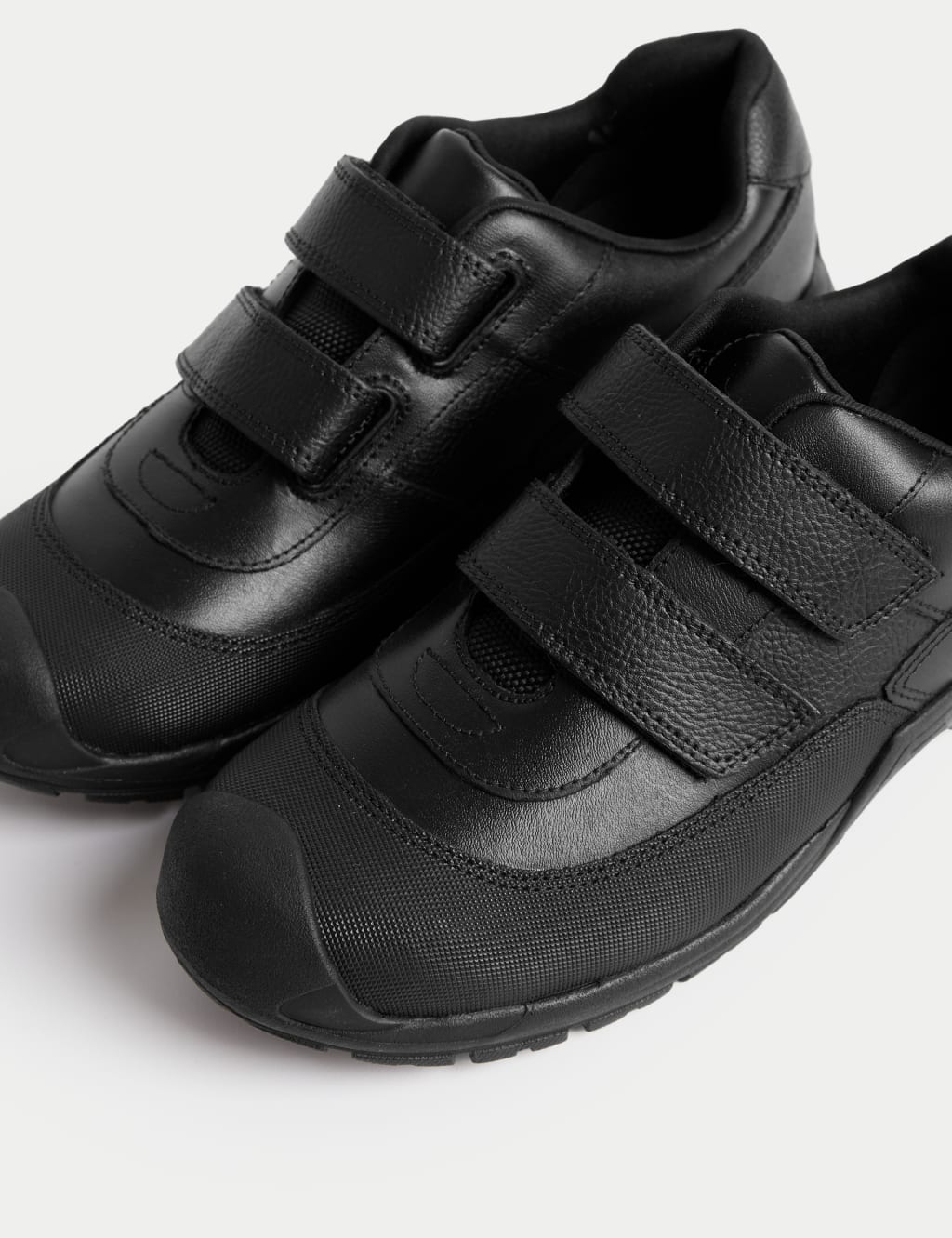 Kids' Leather Riptape School Shoes (2½  Large - 9 Large) 3 of 4