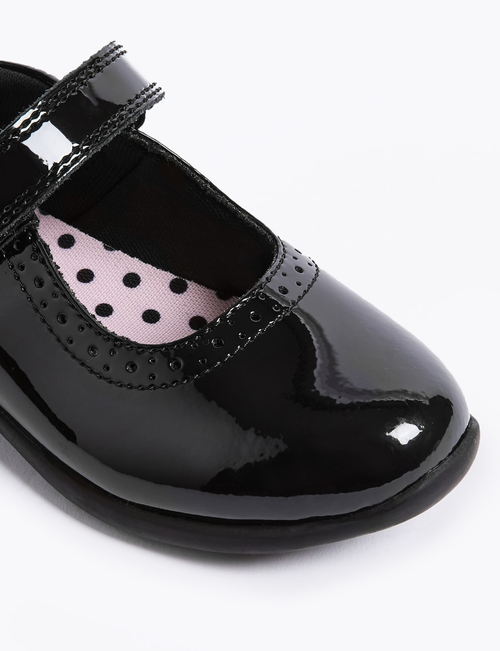 Kids' Riptape Leather School Shoes (8 Small - 1 Large) 4 of 5