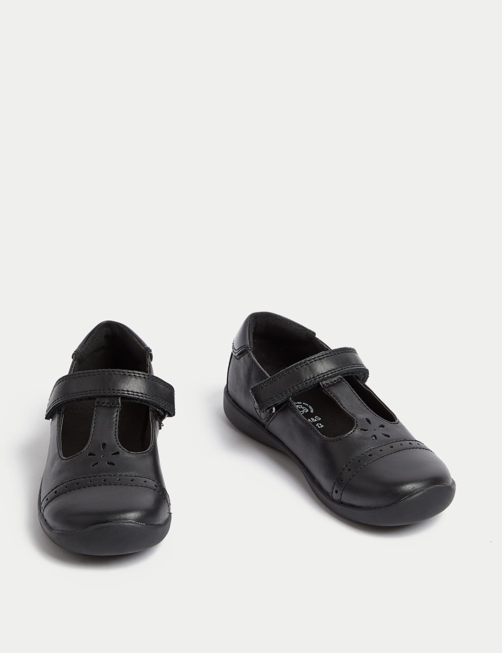 Kids Leather T Bar School Shoes 8 Small 2 Large M S Collection M S