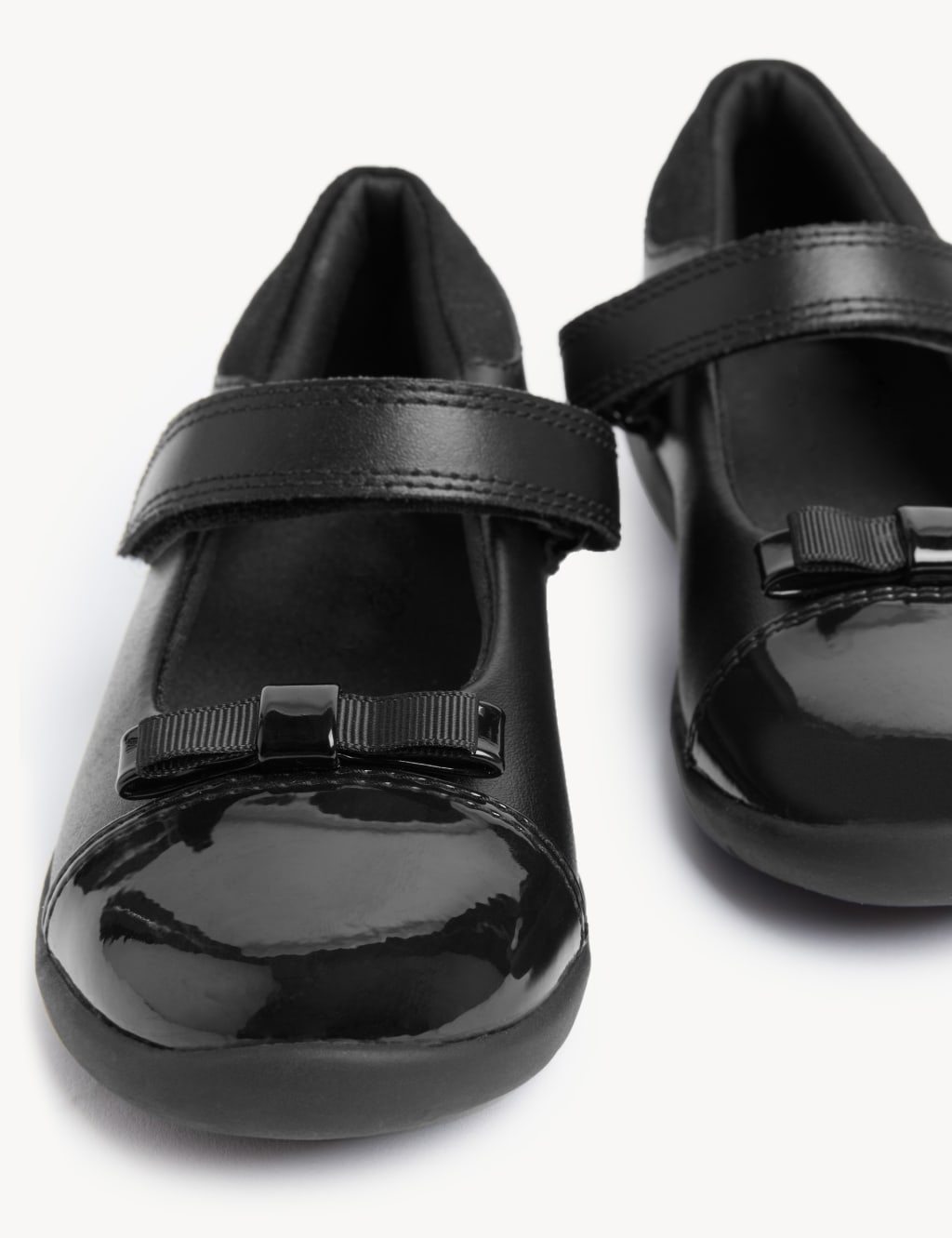 Kids' Leather Bow School Shoes (8 Small-2 Large) 3 of 5